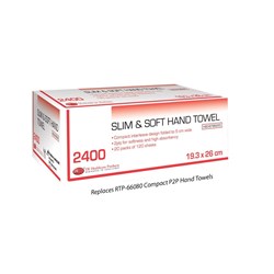 DE Slim & Soft Hand Towel 2ply 19.3 x 26cm 2400 sheets