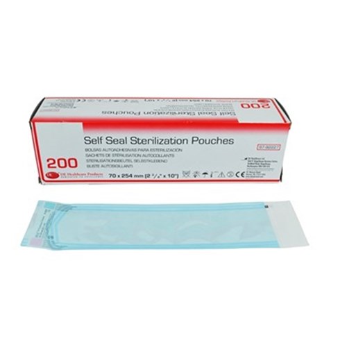 DE Selfseal Pouch 70x254mm Box of 200